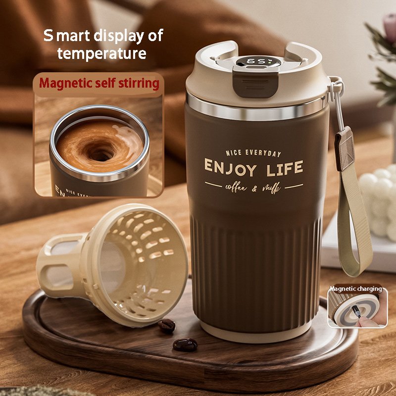 Magnetic Self Stirring Cup Coffee Milk Juice Mixing Cup Electric Stainless Steel Automatic mugs with USB rechargeable