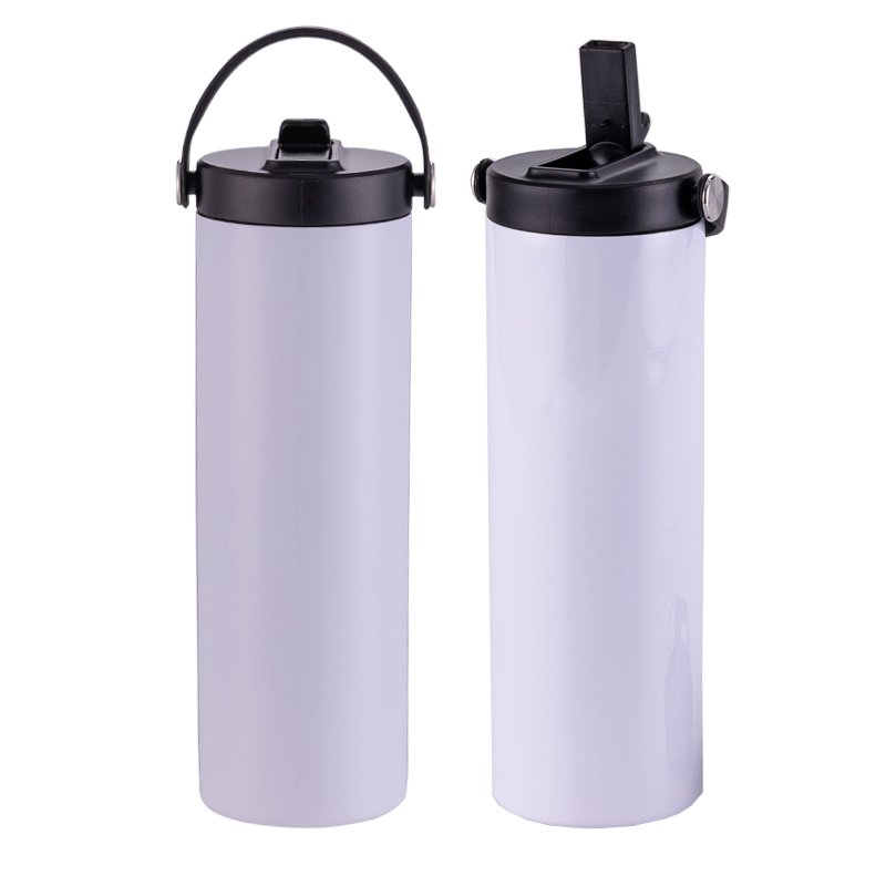 USA Warehouse Stocked 20OZ Tumbler Dual lids White Sublimation Blanks Stainless Steel Insulated Insulated Water Tumbler Coffee