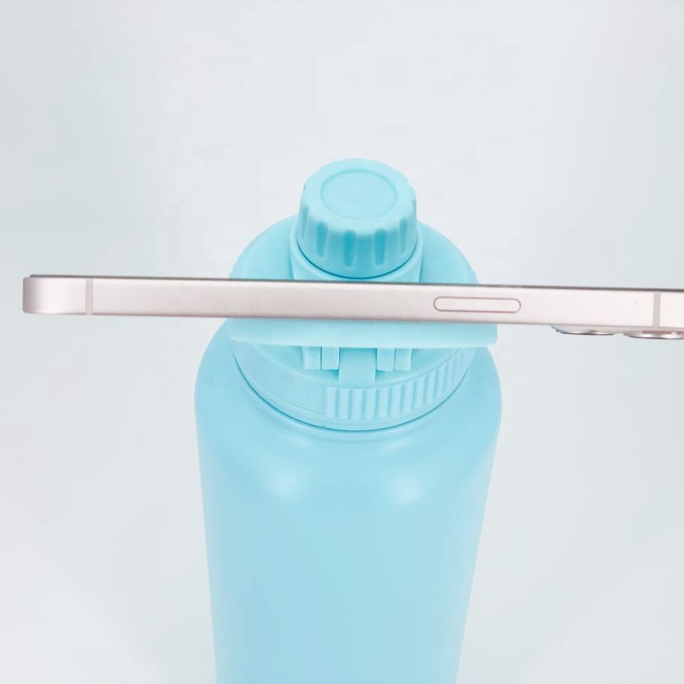 Custom LOGO Stainless Steel 32oz Wide Mouth Insulated Vacuum Flasks Water Bottle Magnetic Phone Holder