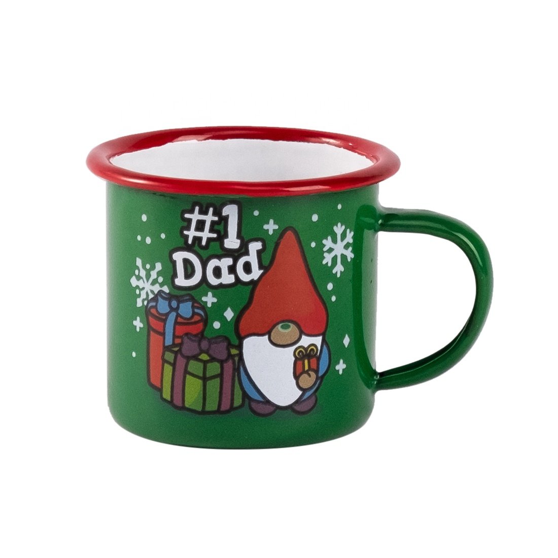 Christmas Holiday Gift Small Retro Enamel Camping Coffee Mug Color Glazed 6cm Enamel Mugs