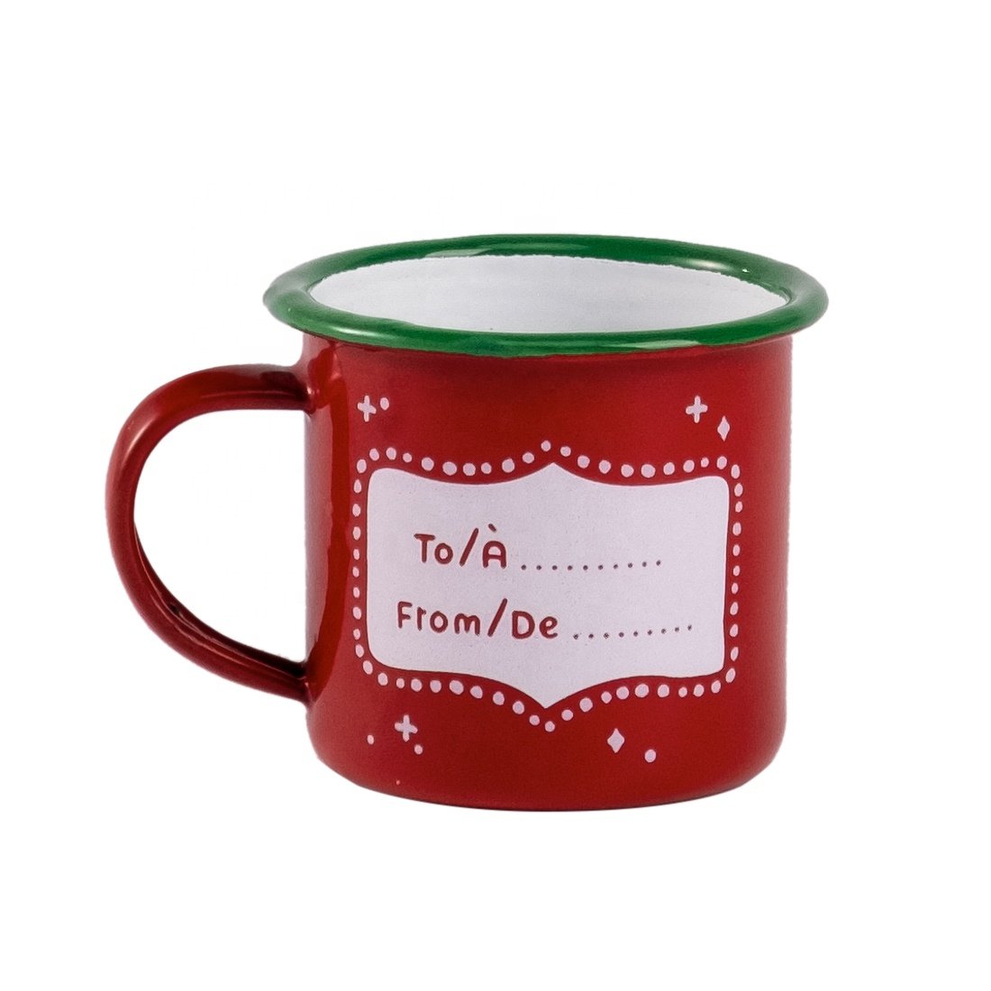 Christmas Holiday Gift Small Retro Enamel Camping Coffee Mug Color Glazed 6cm Enamel Mugs