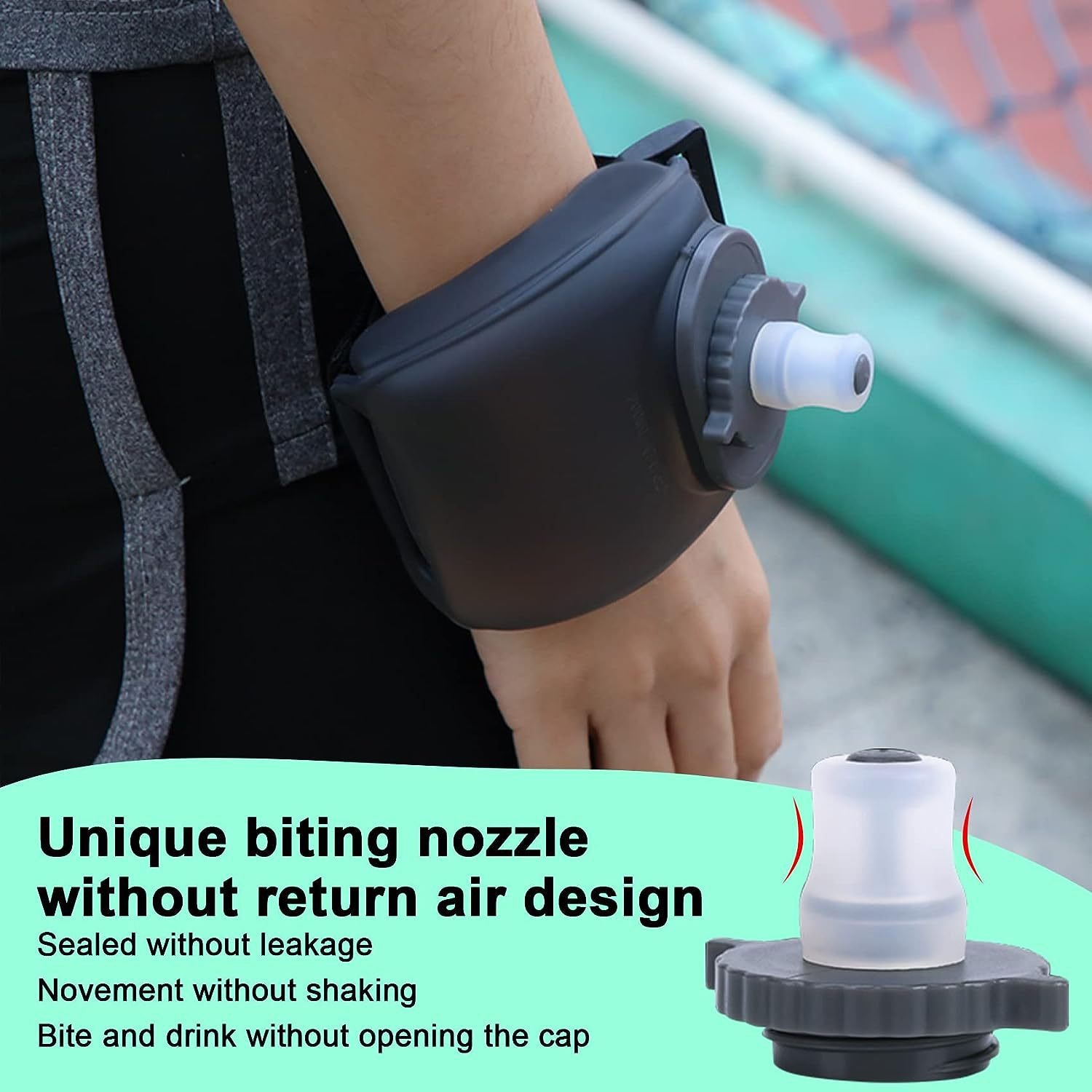 Wrist Water Cup Free Hands Silicone Portable Water Bottle Marathon Hydration Portable Bottle With Wrist Kettle