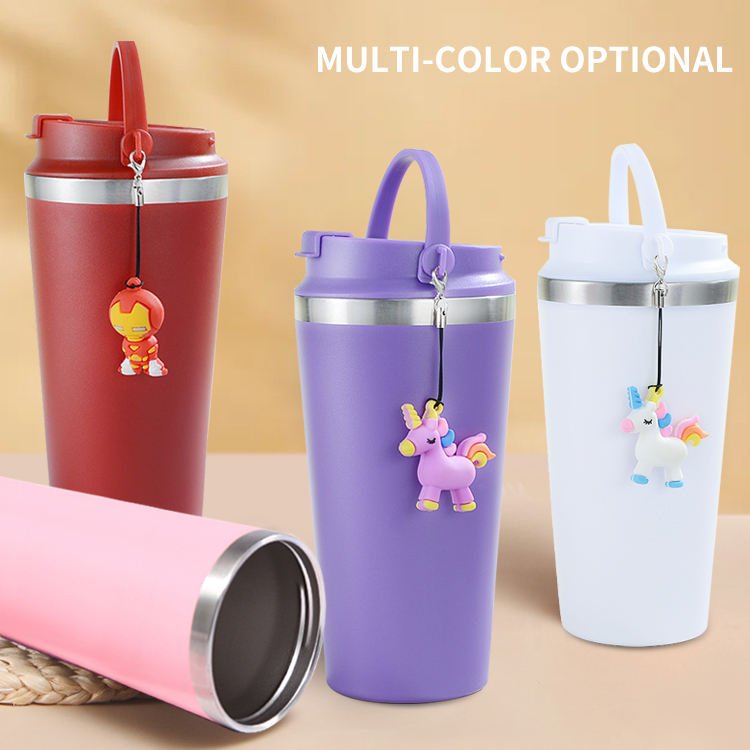 500ML 16oz Custom logo 304 Stainless Steel Vacuum Tumbler Flask Thermoses Travel Mug Tea Coffee Thermos Water&Pc Cups