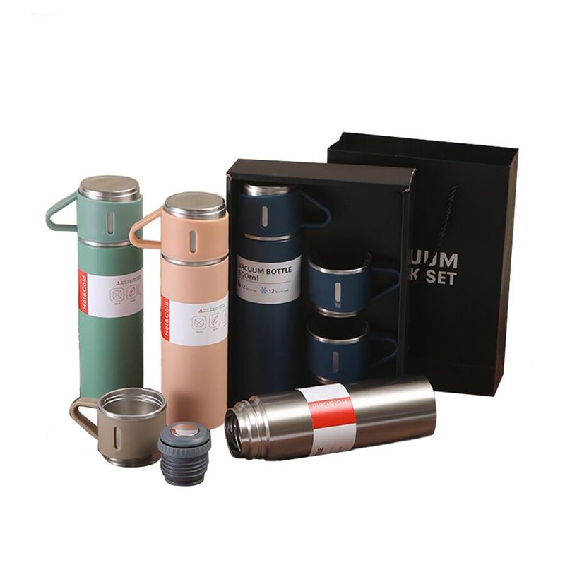 2024 hot selling 500ml double wall stainless steel vacuum insulated flask business cup mug gift set