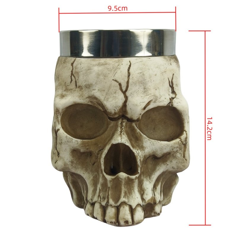 Wholesale Mug Viking Drinking Cup Unique Skeleton Resin Bone GhostTankard Coffee Mug Tea Cup