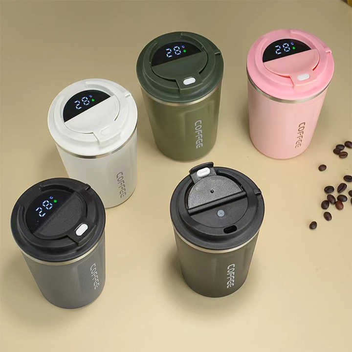 2024 New Design 380/510ML Led Smart Temperature Display Thermo Tumbler Stainless Steel Travel Coffee Cups Mugs