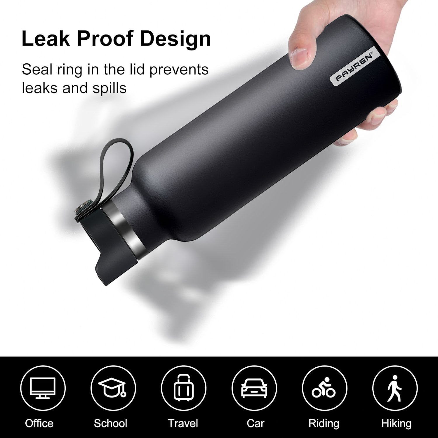 Hot selling 304 stainless steel outdoor sports vehicle-mounted hiking pot vacuum flask cup