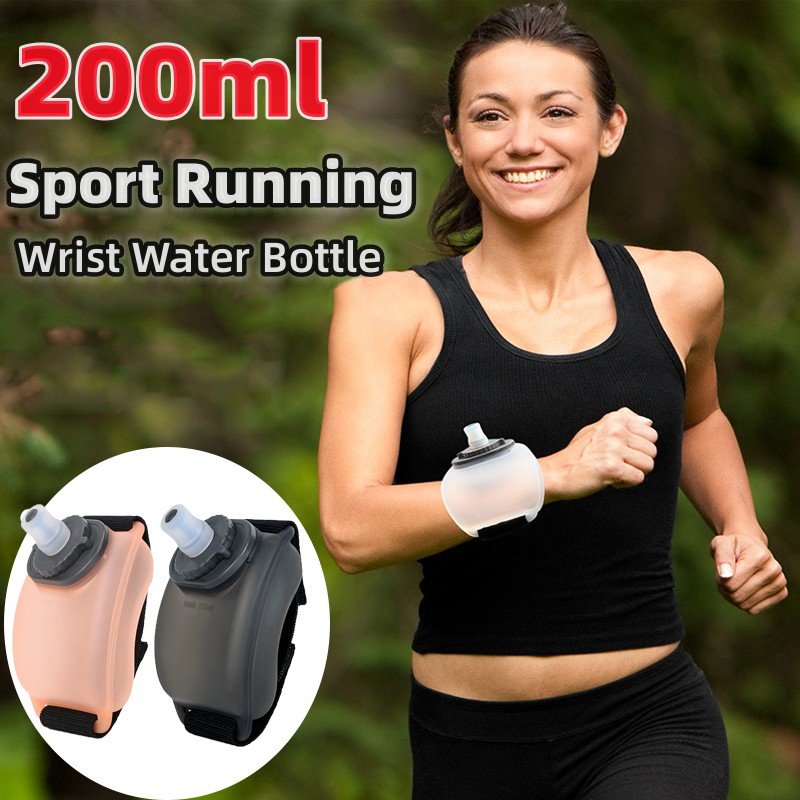 Running Plastic Outdoor Silicone +Plastic Water Bottle Sport Wrist Water Bottle