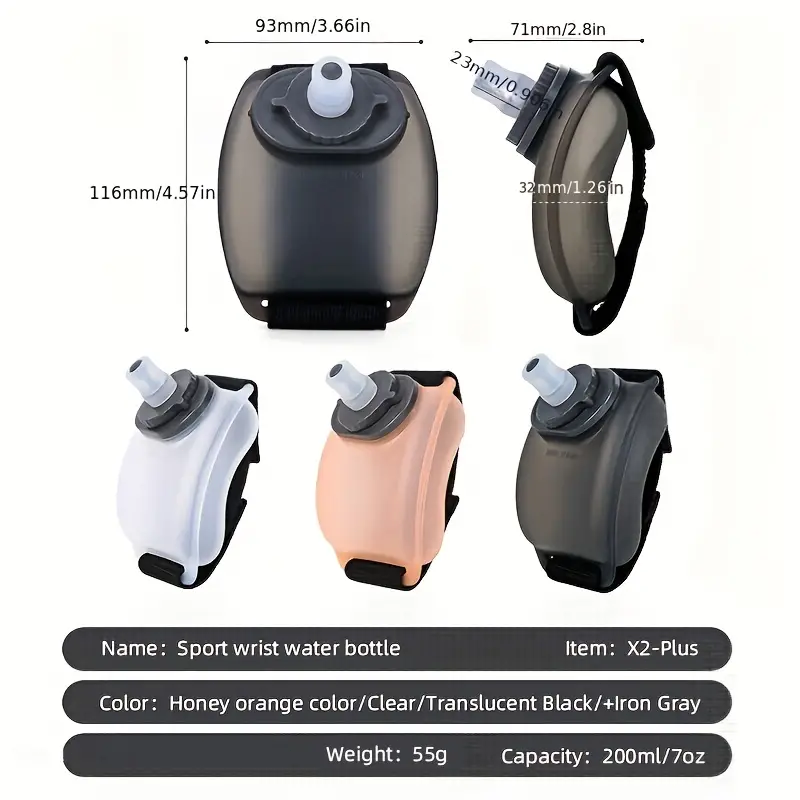 Running Plastic Outdoor Silicone +Plastic Water Bottle Sport Wrist Water Bottle