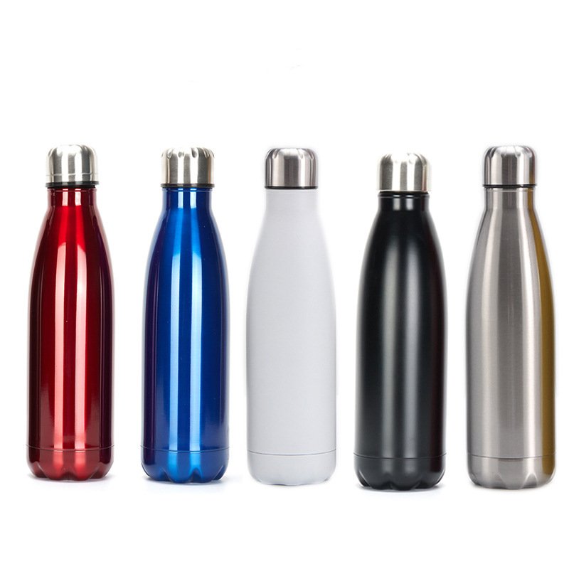 Wholesale Custom Logo 17oz Vacuum Flasks Cola Shape Fitness Thermo Sports Bottle Stainless Steel Water Bottle