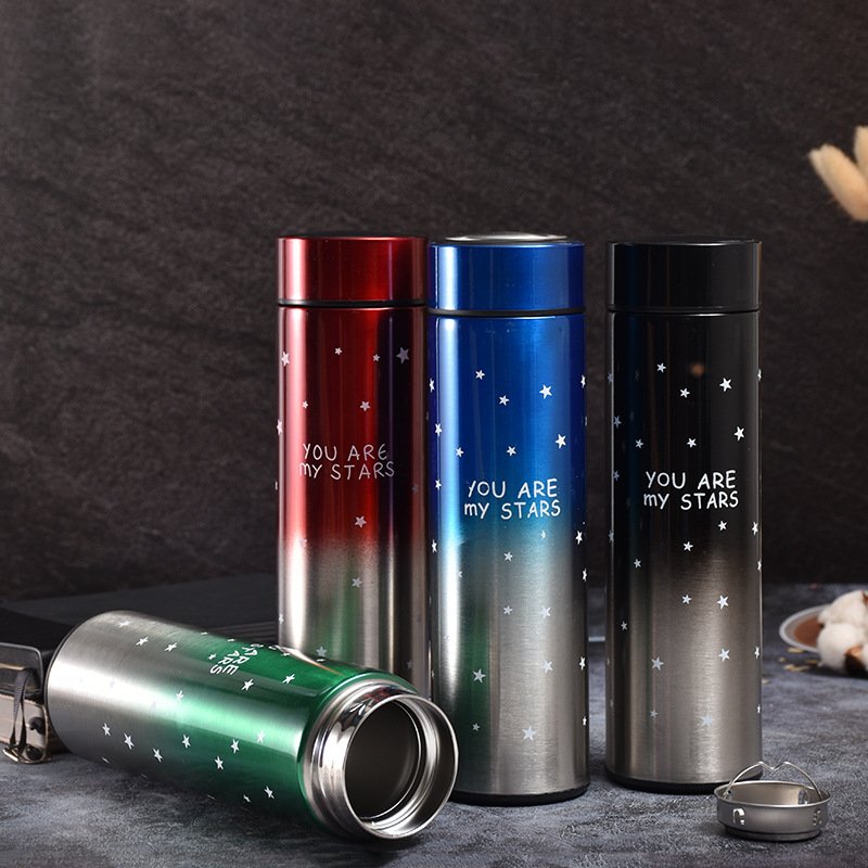 Metal Intelligent Termos 500ml 17oz Stainless Steel Smart Thermos Led Water Bottles Coffee Mugs Tumbler Cups Display Lid
