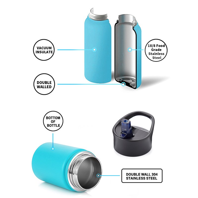 Factory Custom Cups Solid Color Bpa Free Stainless Steel Vacuum Flask Insulated Vacuum Water Bottles