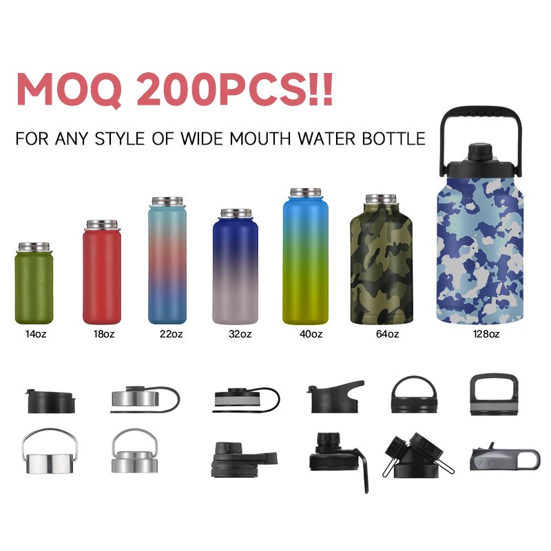 Factory Custom Cups Solid Color Bpa Free Stainless Steel Vacuum Flask Insulated Vacuum Water Bottles