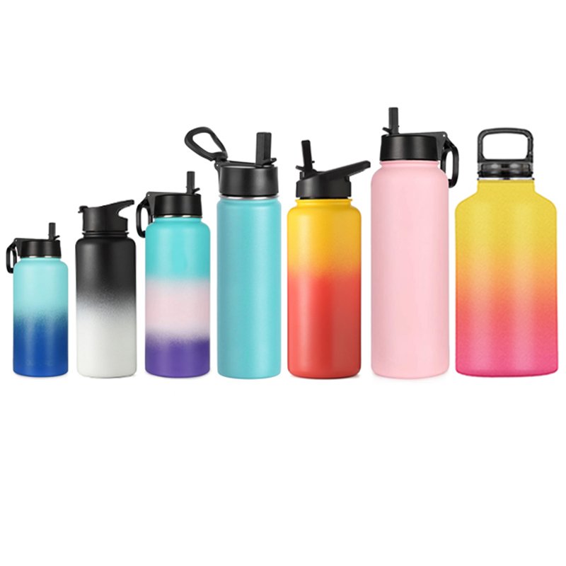 Factory Custom Cups Solid Color Bpa Free Stainless Steel Vacuum Flask Insulated Vacuum Water Bottles