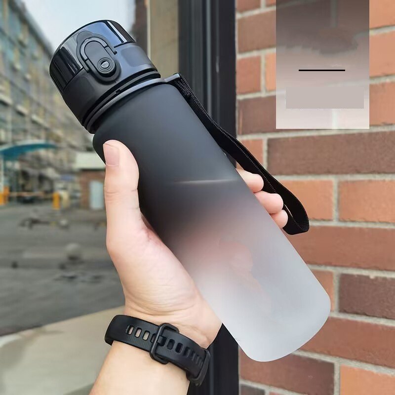 Custom Logo Personalized Large-Capacity Outdoor Sports Water Cup Gradient Color Plastic Water Bottles