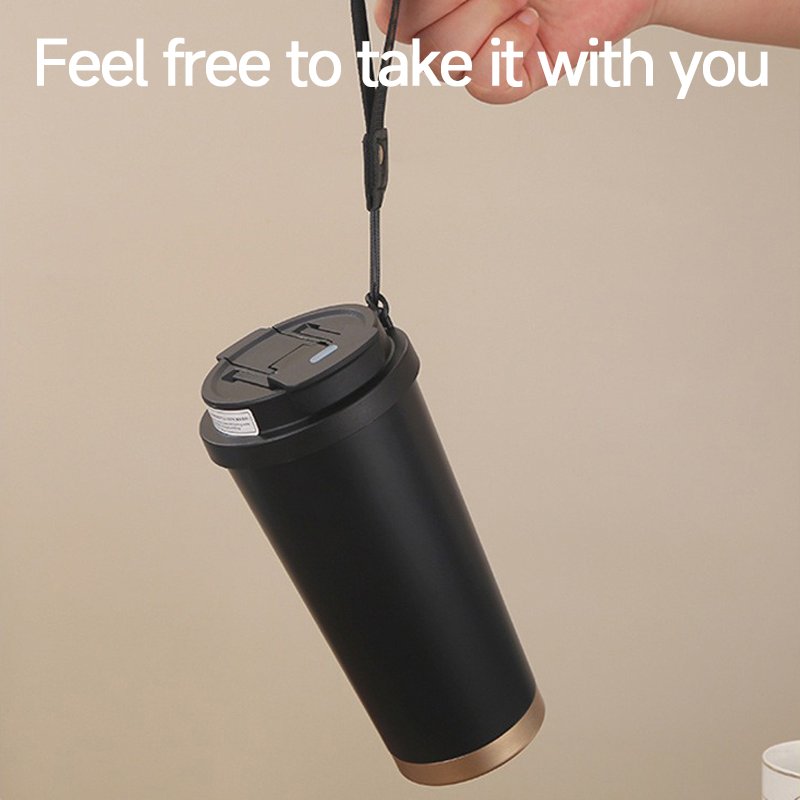 Factory Hot Selling Stainless Steel Tumbler Hot And Cold Insulated Travel Mugs Ceramic Coffee Cup Travel Coffee Mugs