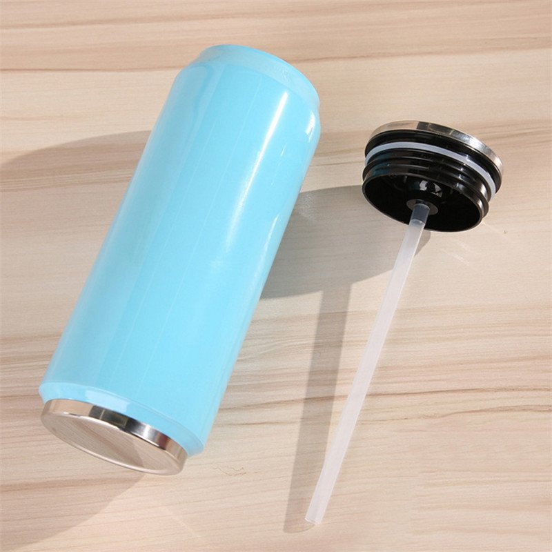 OEM Design Cola can Vacuum Drinking Travel Coffee Mug Stainless Steel Cup Steel Thermos Bottle