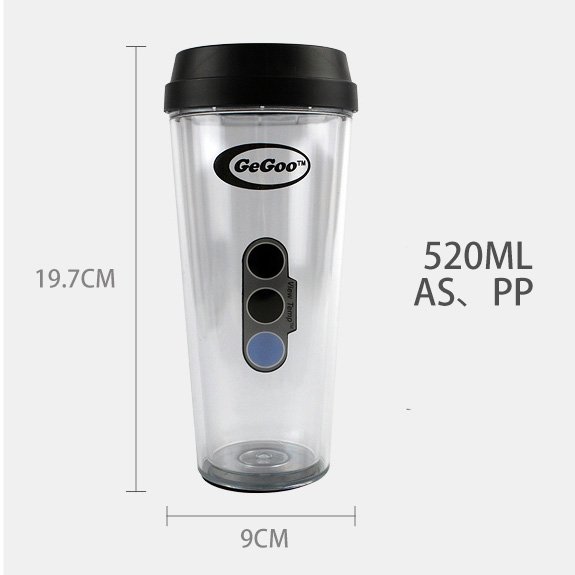 520ML Double Wall Coffee Mug COLA COFFEE soda drinking cup reusable water bottle travel Plastic Drinkware for school office
