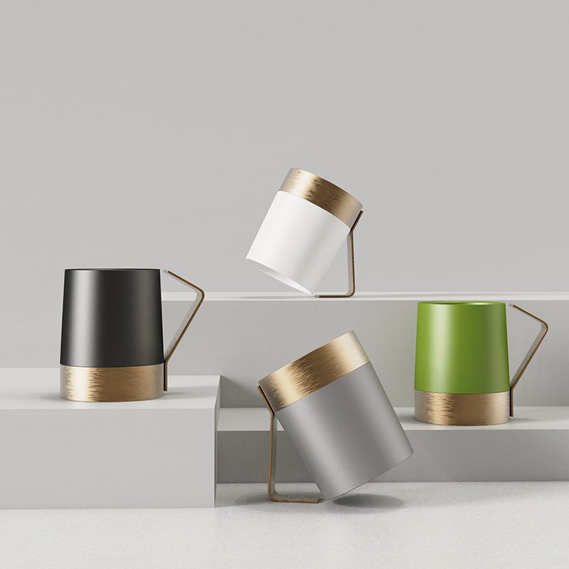 Ceramic From China With High-End Branded Quality Unique 304 Stainless Steel Handle Coffee Mug