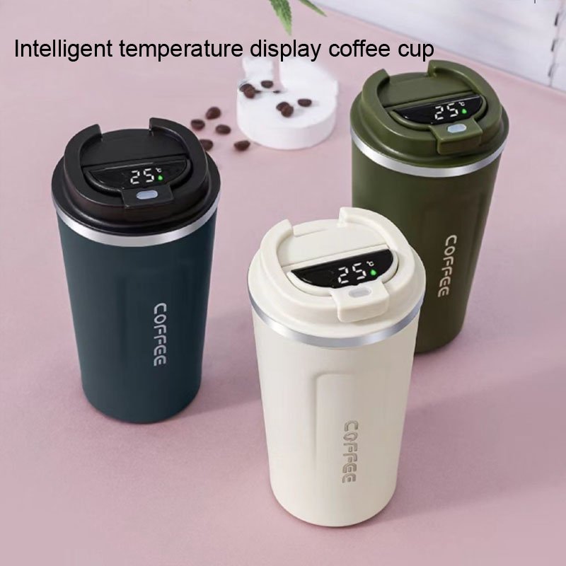 2023 Oem Tumbler Cups In Bulk Gift Cup Fahrenheit Cheap Stainless Steel Smart Water Bottle With Led Temperature Display Termo