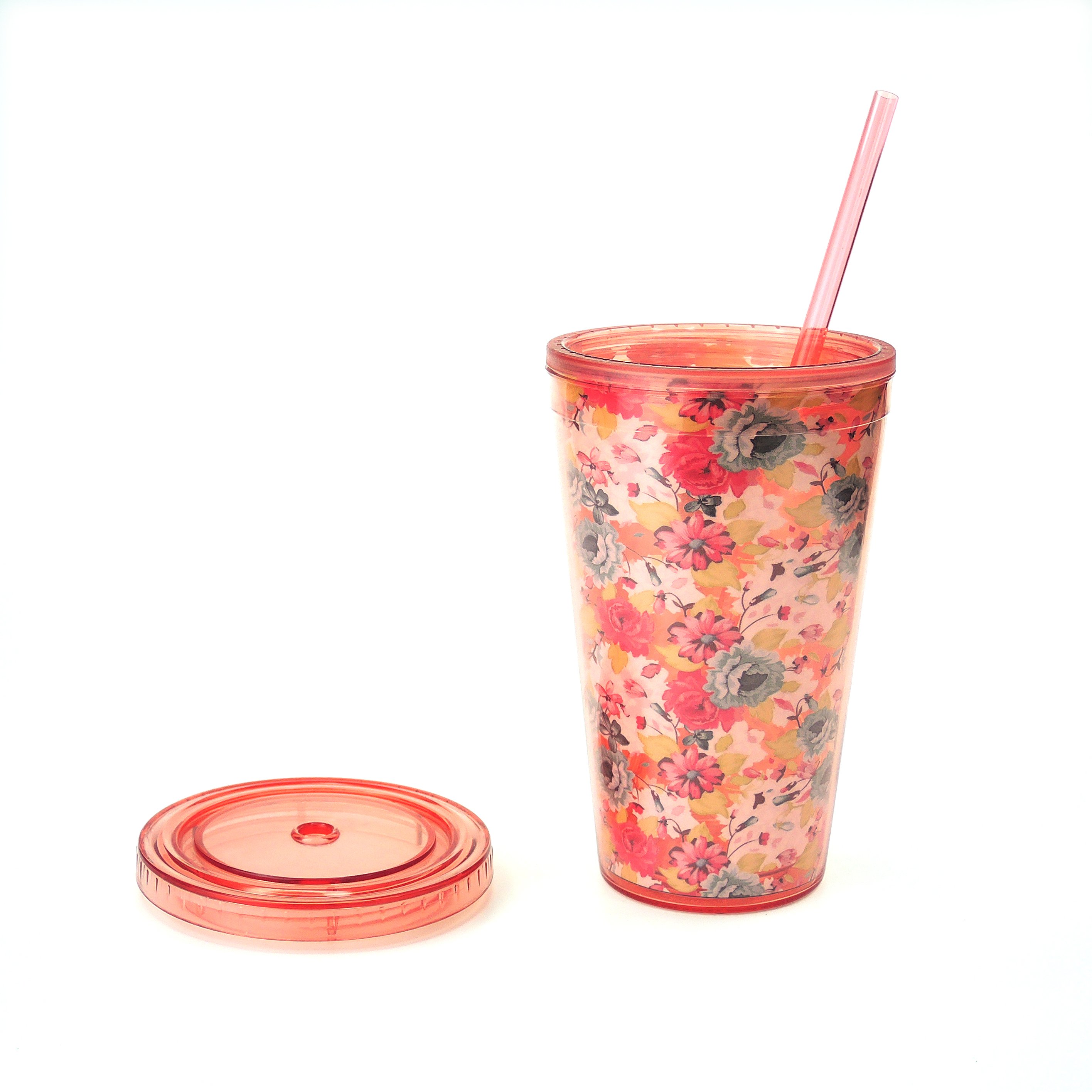 Wholesale 24 Oz Clear Tritan Halloween Coffee mugs Double Wall Tumbler Cups With Straw