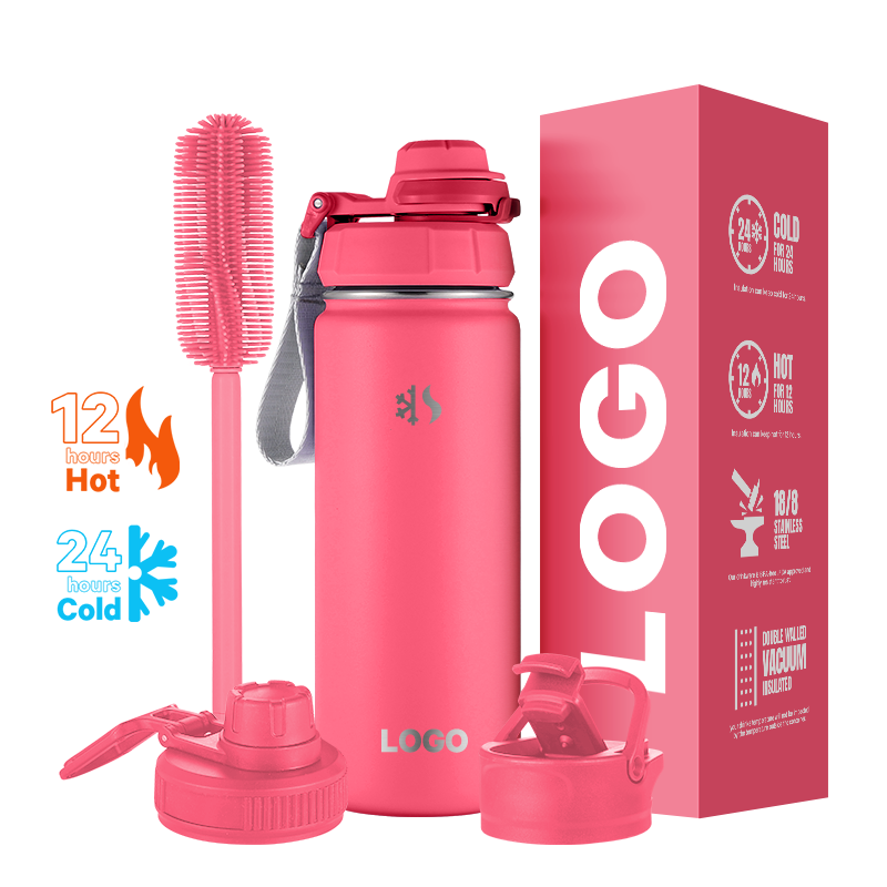 Custom Logo stainless steel insulated vacuum flasks with wide mouth water bottle 32oz 40oz stainless steel sports bottle