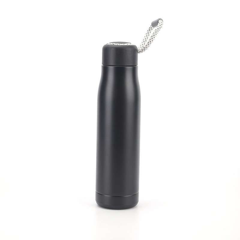 Double Wall Stainless Steel Thermos Vacuum Flask Outdoor Cold Hot Water Bottle With Lid And Rope Handle