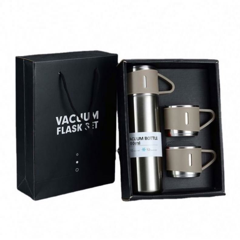 KOBES 500ml Travel Mug Cup set Vacuum Flask Gift Set Double Wall Stainless Steel Thermos Bottle