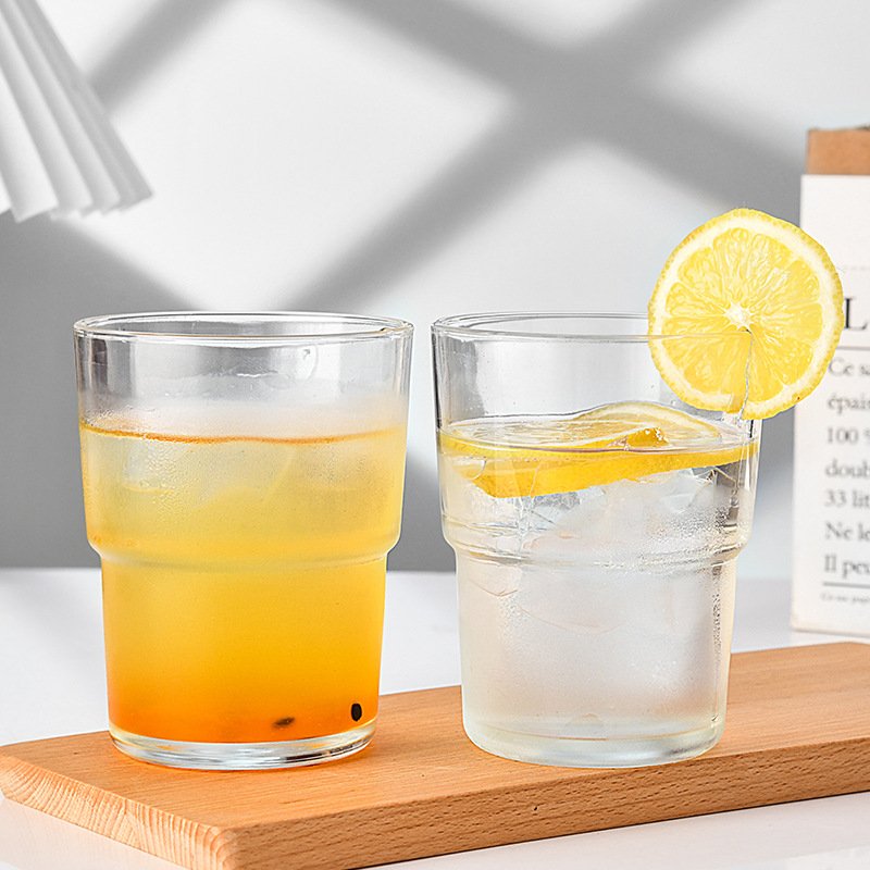 Hot sale 400ML Glass Mug With Straw Reusable Glass Mug With Lid 13.5OZ Glass Cup Wholesale