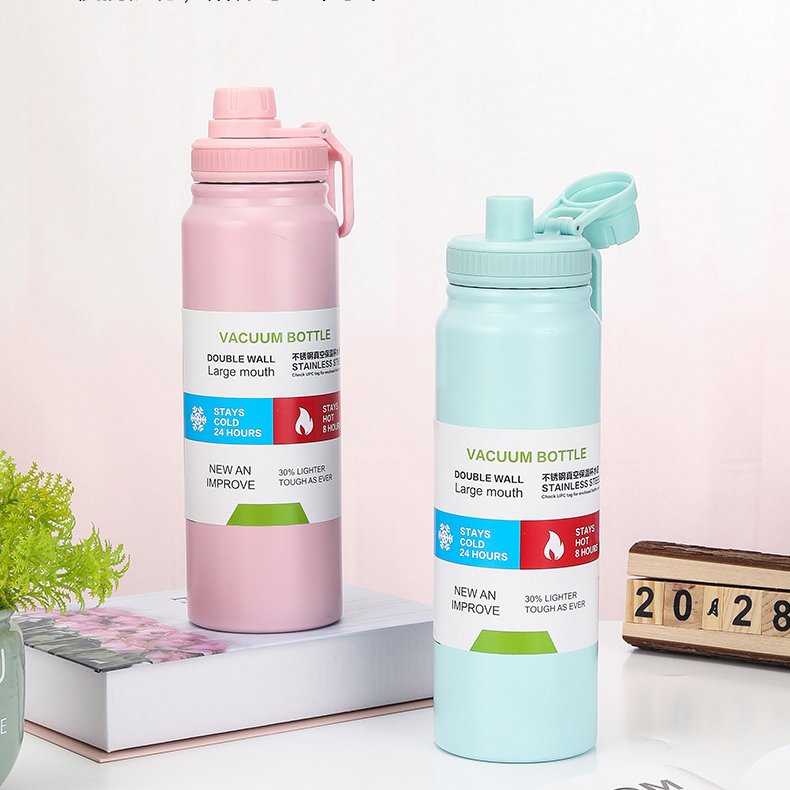 2023 Bpa Free Double Walled Insulated 304 Stainless Steel Easy Carry Outdoor Vacuum Flask Sport Water Bottle