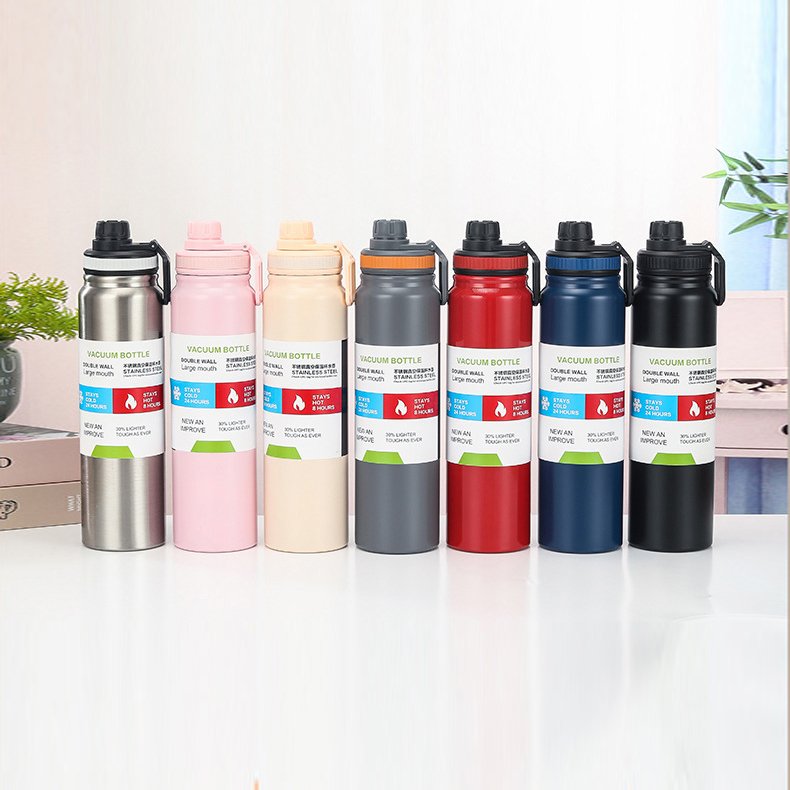 2023 Bpa Free Double Walled Insulated 304 Stainless Steel Easy Carry Outdoor Vacuum Flask Sport Water Bottle