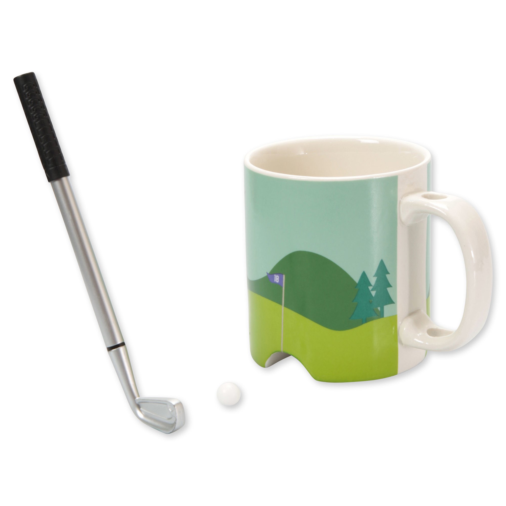 Hot Sale Creative Gift Tabletop Custom Logo Ceramic Golf Coffee Mug Ceramic Golf Mug