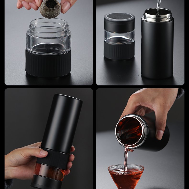 2022 Hot Sale Led Temperature Display Smart Water Bottle 356ml and 127ml Stainless Steel Vacuum Flask With Tea Infuser