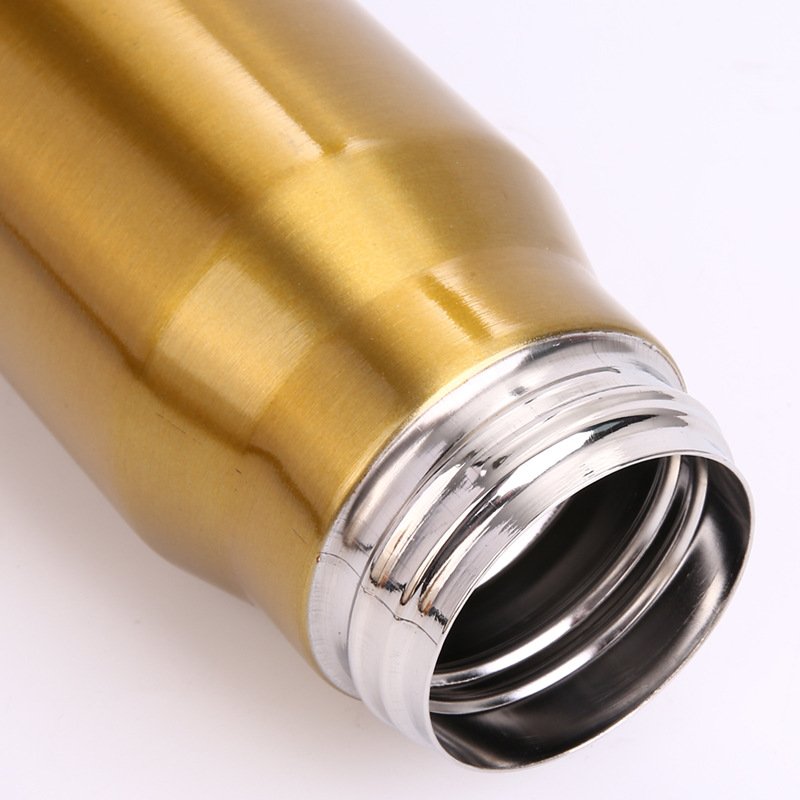 New Arrival 500ml 1000ml Bullet Double Wall Stainless Steel Thermal Insulated Vacuum Flask Water Bottle