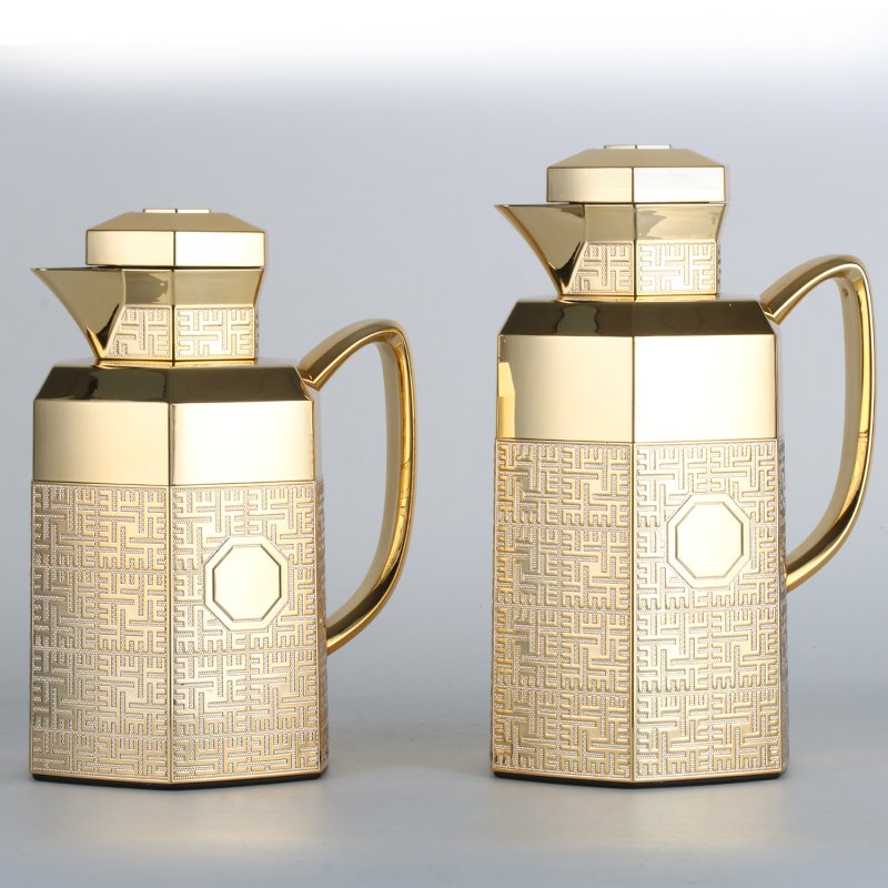 2024 NEW ARRIVE May Flower 1L Elegant ABS vacuum Flask Kepp Hot & Cold Kettle Arabic Style Coffee Pot