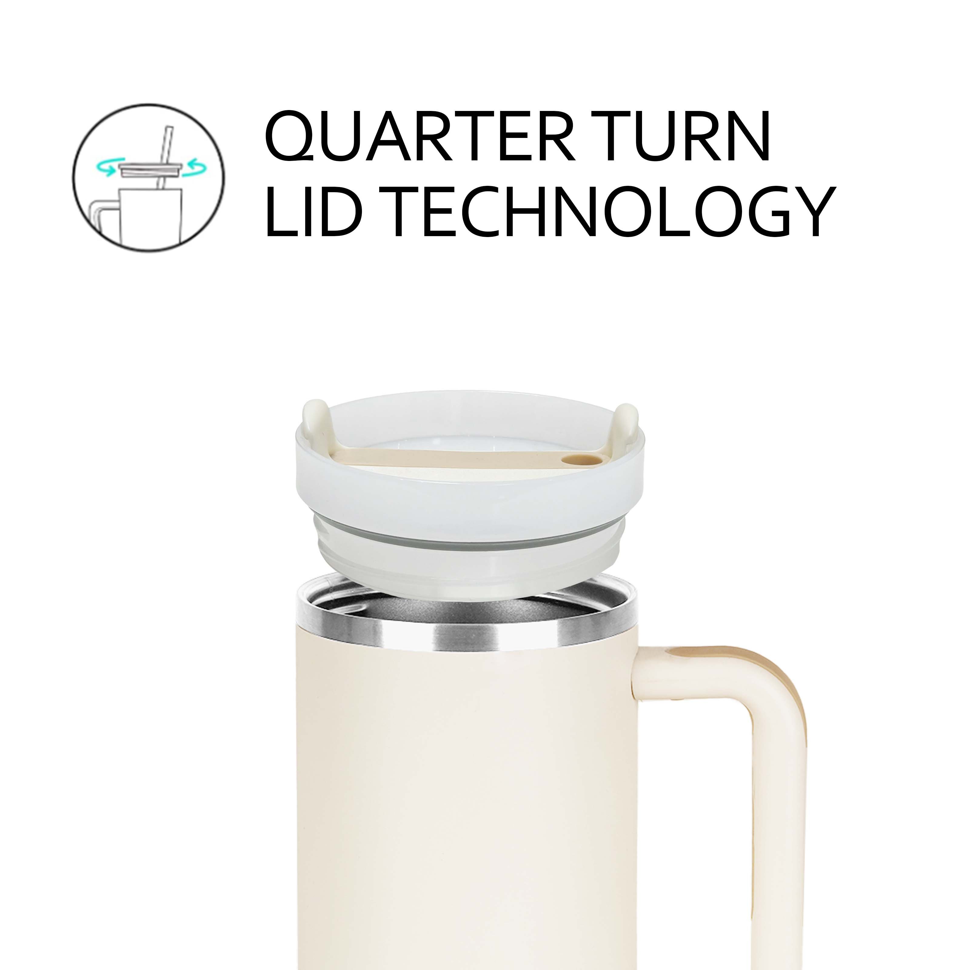 Custom H2.0 Flowstate Colorful Stainless Steel Vacuum Insulated Metal Travel Coffee Mug Cup 40Oz Tumbler With Handle