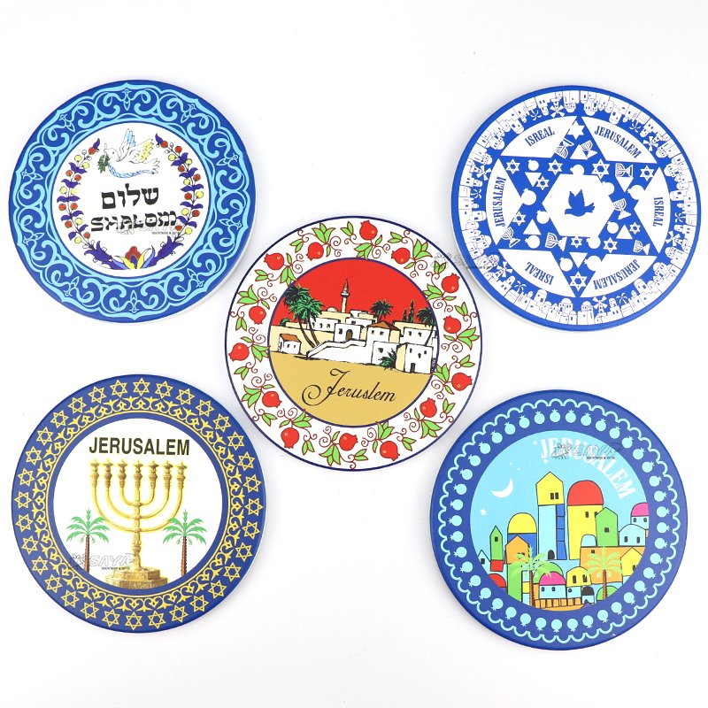 Customized Printed Logo Absorbent Tea Coasters Mug Cup Ceramic Cork Drinks Coasters