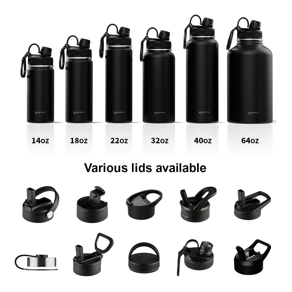 Custom Stainless Steel 32 40 64ozWater Bottle Double Wall Vacuum Flask Thermos Insulated Water Bottle with Straw