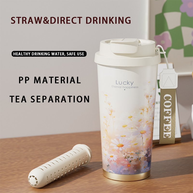 motivational water bottle most popular products drinkware custom printed 304SS Vacuum Mug 520ml stainless steel coffee cup