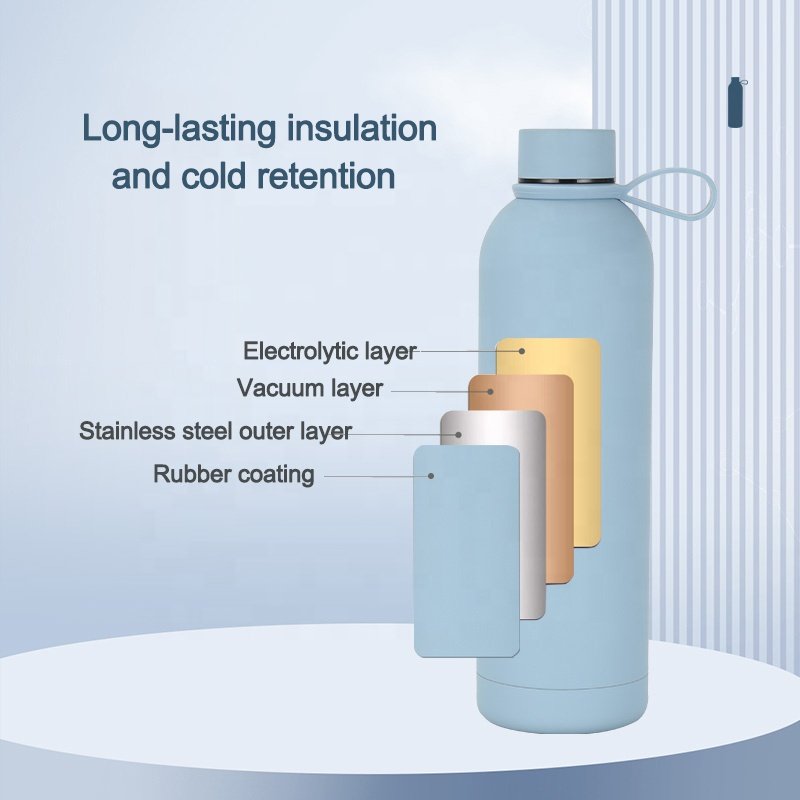 New 32oz double wall vacuum insulated stainless steel water bottle metal vacuum flask stainless steel sports water bottle
