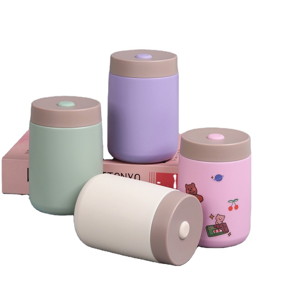 Wholesale Stainless Steel 304 Braised Beaker Thermos Water Bottle Vacuum Flask Powder coating Lunch Box For Kids Food Jar