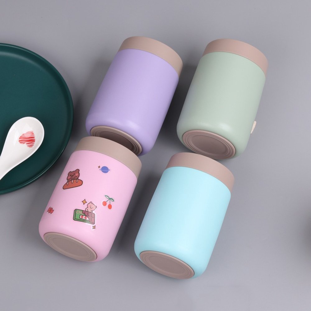 Wholesale Stainless Steel 304 Braised Beaker Thermos Water Bottle Vacuum Flask Powder coating Lunch Box For Kids Food Jar