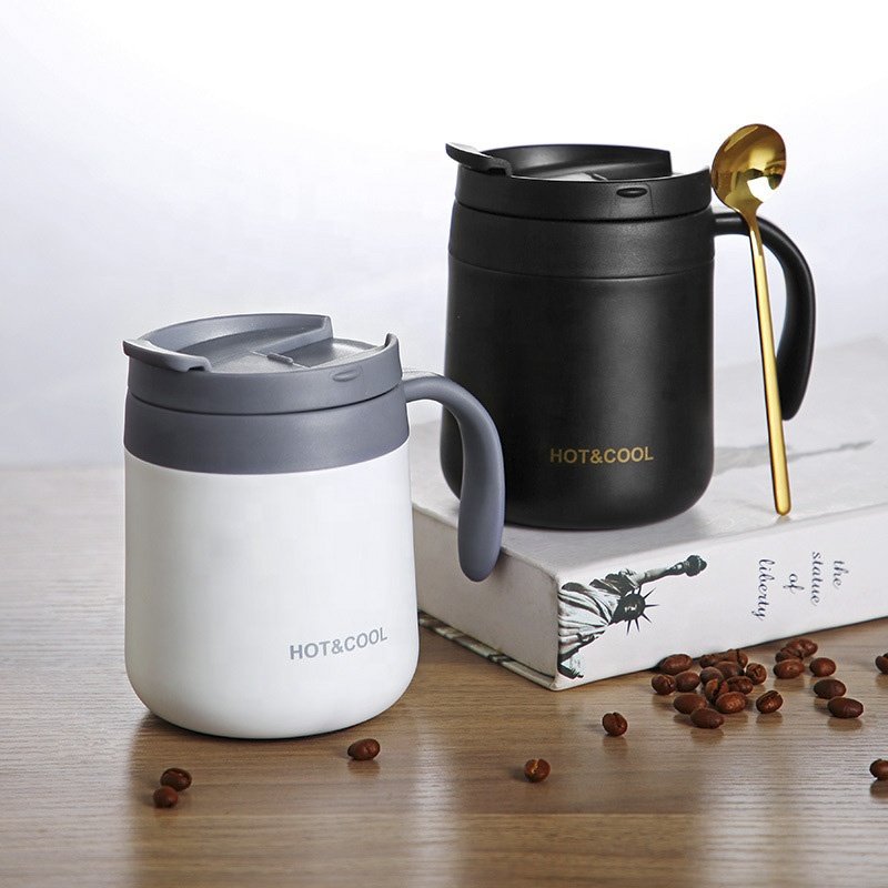 12oz/350ml Thermos Mug Coffee Tumbler Cup Stainless Steel Vacuum Insulated Water Glass with Lid