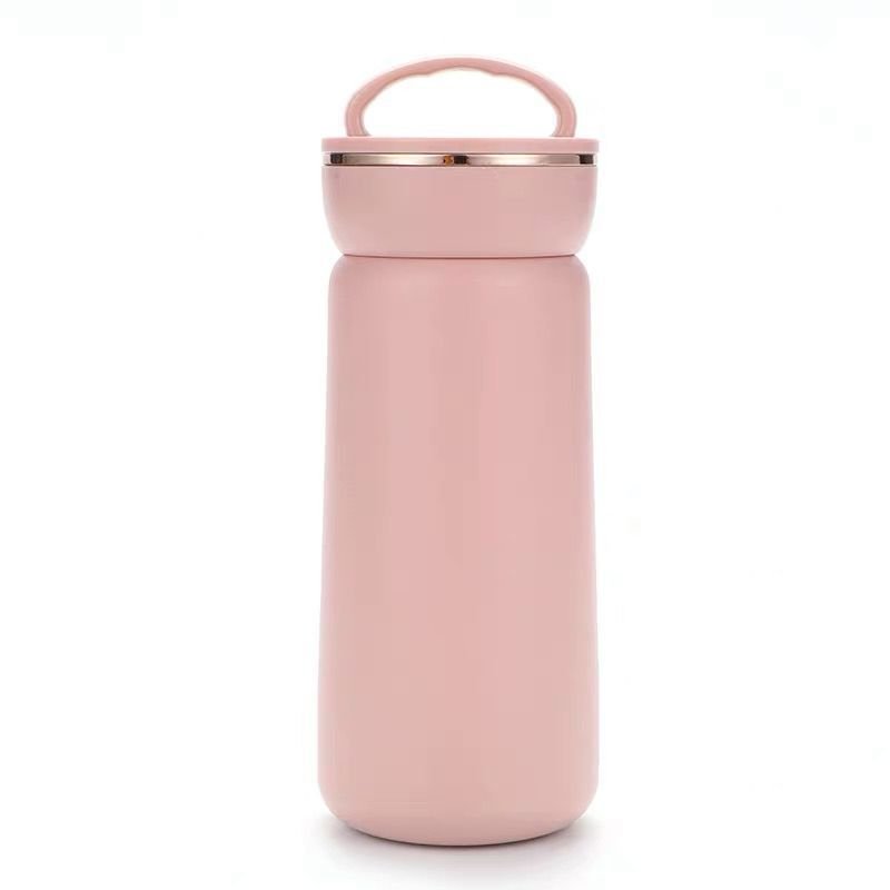 Factory 380ml Stainless Steel Vacuum Travel Mug with Tea Strainer Insulated Water Bottle Flask for Hot and Cold Beverages