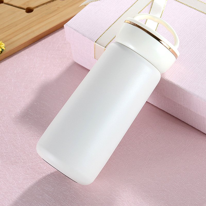 Factory 380ml Stainless Steel Vacuum Travel Mug with Tea Strainer Insulated Water Bottle Flask for Hot and Cold Beverages