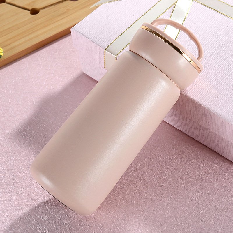 Factory 380ml Stainless Steel Vacuum Travel Mug with Tea Strainer Insulated Water Bottle Flask for Hot and Cold Beverages