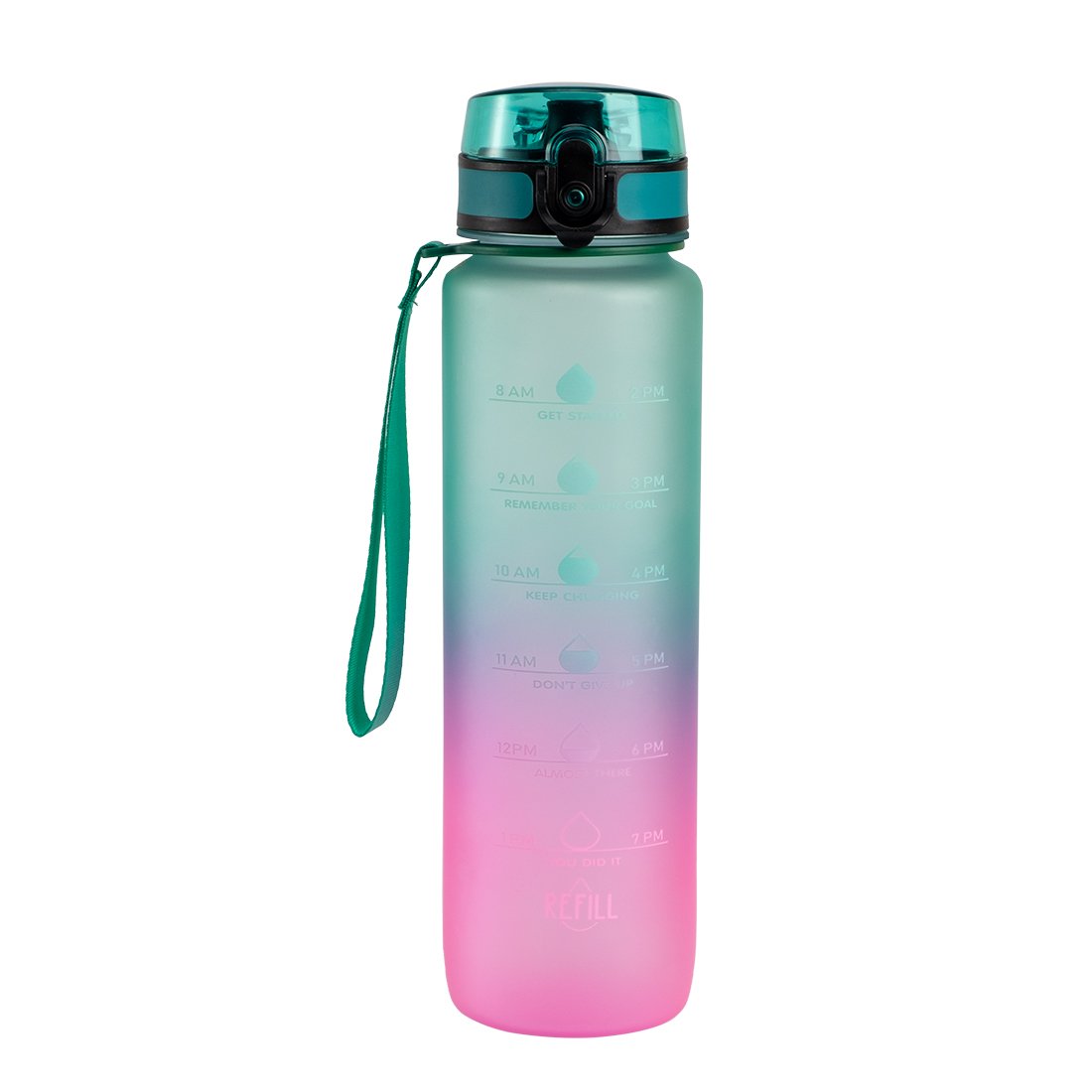 BPA Free Tritan Plastic 32oz 1000ml Motivational water bottle Fitness Sports gallon Water Bottle With Time Marker