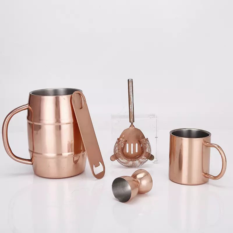 New Design Double Wall Stainless Steel Coffee Cup Insulated Beer Mug With Handle