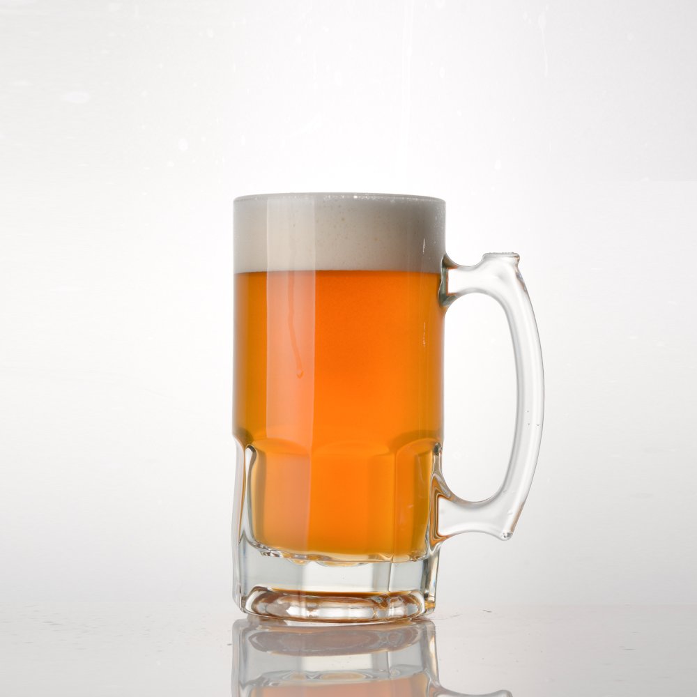 custom 1 liter 1000ml transparent beer glass mug sublimation bar pub party glass beer mug