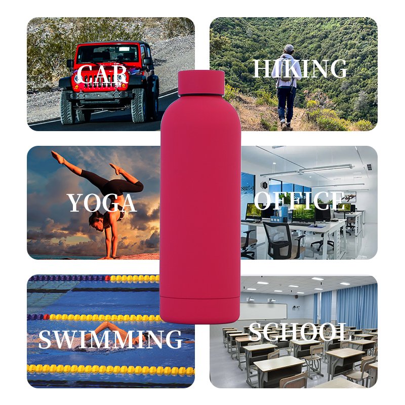 Custom Logo 500ml 17oz Outdoor Double Wall 18/8 Stainless Steel Insulated Termo Vacuum Flasks Sport Travel Drink Water Bottle